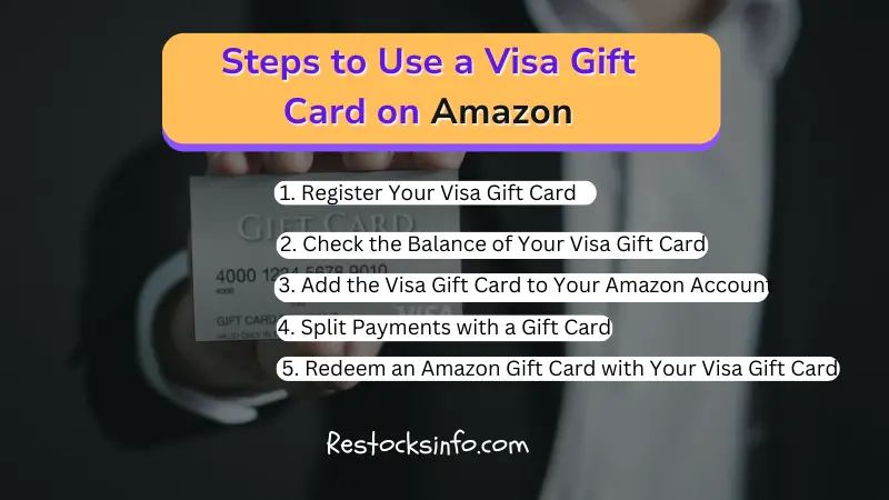 Steps to use visa card on amazon